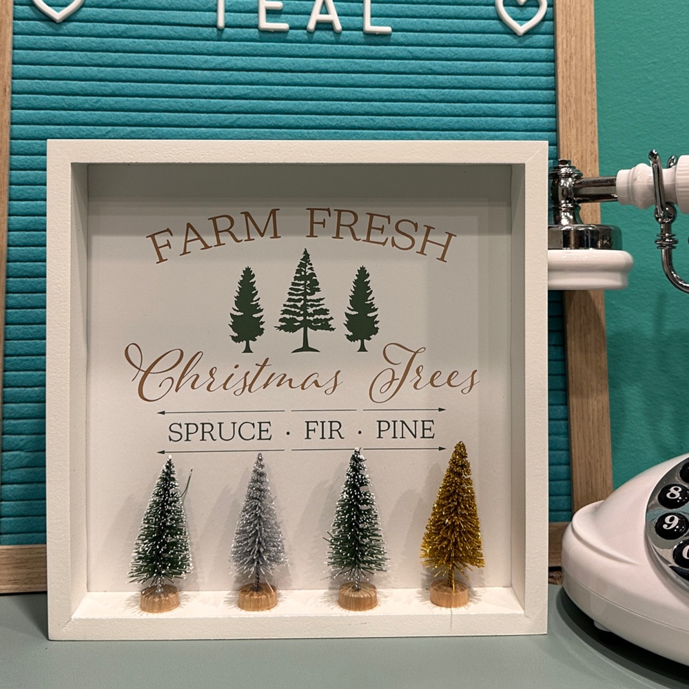 Farm Fresh Christmas Trees Shadow Box (NEW)